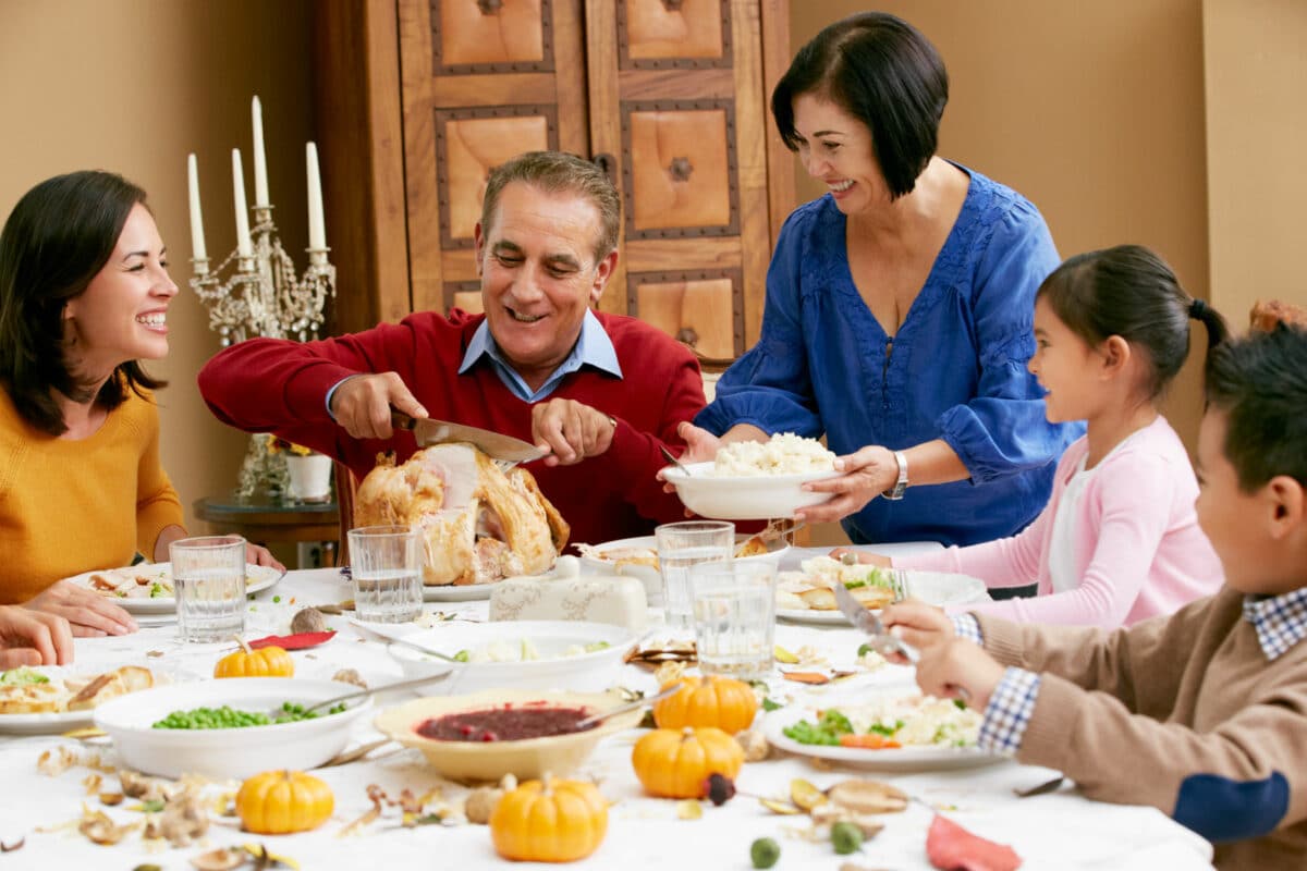 Family at thanksgiving